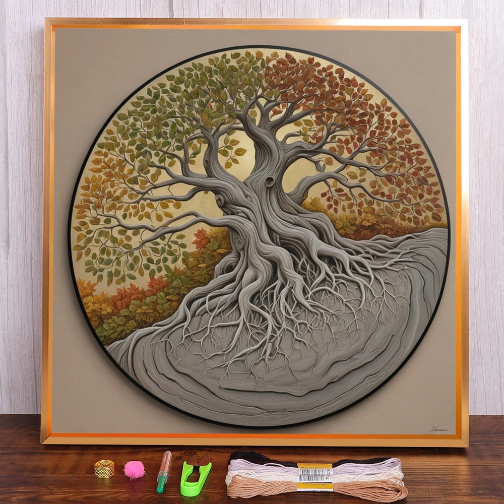 Scenery Fantasy Tree Printed Fabric Cross-Stitch Embroidery Kit Painting Handiwork Handicraft Craft Design Home Decor Promotions
Scenery Fantasy Tree Printed Fabric Cross-Stitch Embroidery Kit Painting Handiwork Handicraft Craft Design Home Decor Promotions