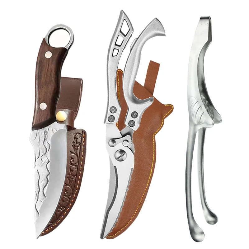 Forged Boning Knife Stainless Steel Meat Cleaver Chicken Bone Scissors and BBQ Clip Set Vegetable and Fruit Slicing Knife
Forged Boning Knife Stainless Steel Meat Cleaver Chicken Bone Scissors and BBQ Clip Set Vegetable and Fruit Slicing Knife