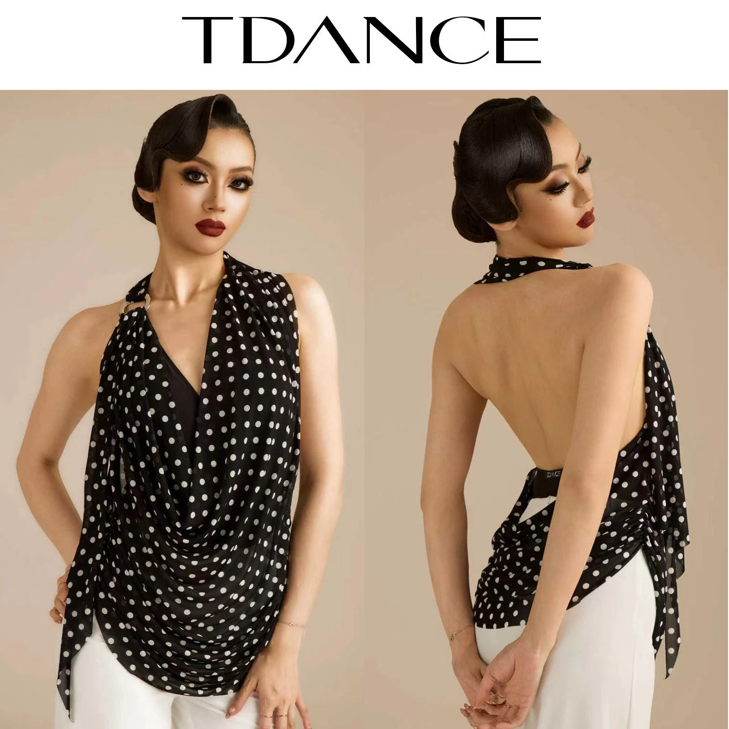 Summer Latin Dance Clothes Women Halter Neck Backless Polka Dot Tops Ballroom Dance Costume Salsa Waltz Practice Wear SS1979
Summer Latin Dance Clothes Women Halter Neck Backless Polka Dot Tops Ballroom Dance Costume Salsa Waltz Practice Wear SS1979