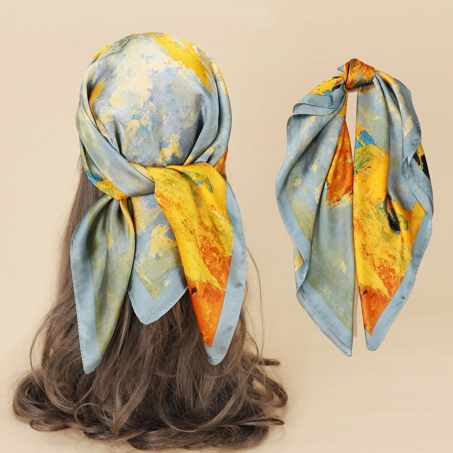 70*70CM New Spring Summer Silk Floral Print Square Scarf Fashion Female Flower Kerchief Luxury Ladies Chiffon Scarves New
70*70CM New Spring Summer Silk Floral Print Square Scarf Fashion Female Flower Kerchief Luxury Ladies Chiffon Scarves New