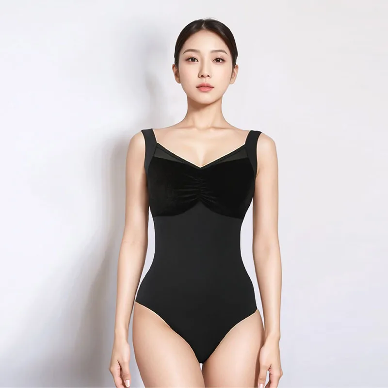 Ballet Leotard for Women Velvet pleated Gymnastics Bodysuit back mesh spliced Performance Adult Aerial Yoga Dance Wear
Ballet Leotard for Women Velvet pleated Gymnastics Bodysuit back mesh spliced Performance Adult Aerial Yoga Dance Wear