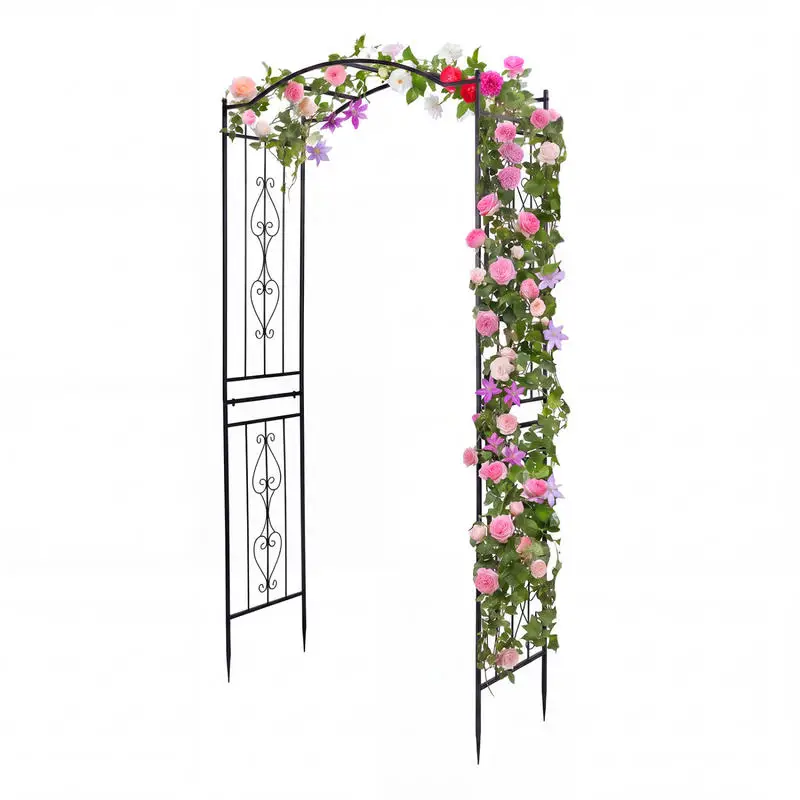 7.5 Feet Garden Arbor Heavy-Duty Metal Arch Trellis with Curved Roof
7.5 Feet Garden Arbor Heavy-Duty Metal Arch Trellis with Curved Roof