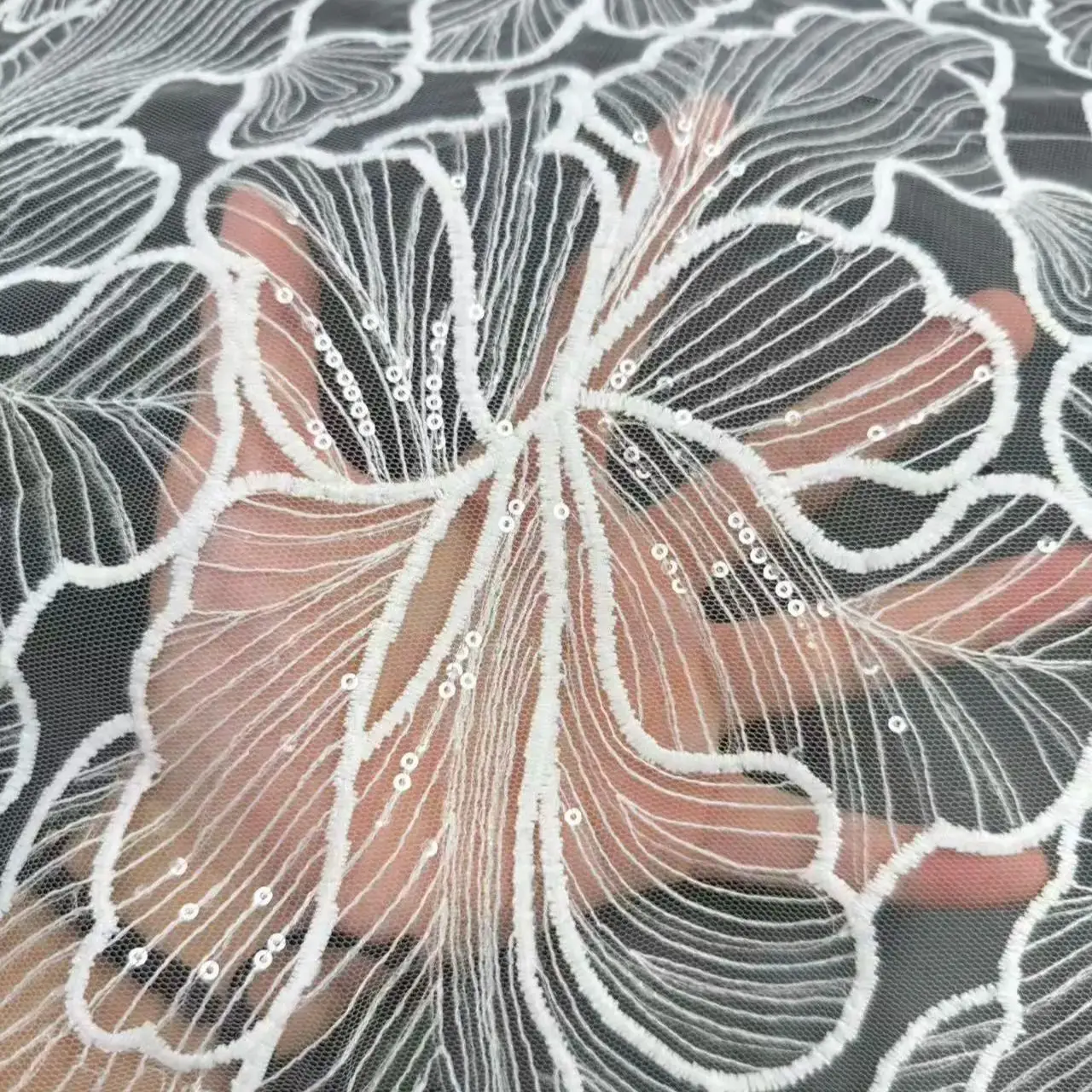 Белый лист, вышивка, молочная шелковая лента с блестками, прозрачный тюль, сетчатая кружевная ткань, 5 ярдов, африканское французское кружево для свадебного платья
Белый лист, вышивка, молочная шелковая лента с блестками, прозрачный тюль, сетчатая кружевная ткань, 5 ярдов, африканское французское кружево для свадебного платья