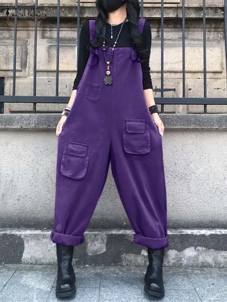 Fashion Women Jumpsuits Suspender Female Causal Loose Pocket Maxi Cargo Pants ZANZEA 2023 Spring Autumn Solid Rompers Overalls
Fashion Women Jumpsuits Suspender Female Causal Loose Pocket Maxi Cargo Pants ZANZEA 2023 Spring Autumn Solid Rompers Overalls