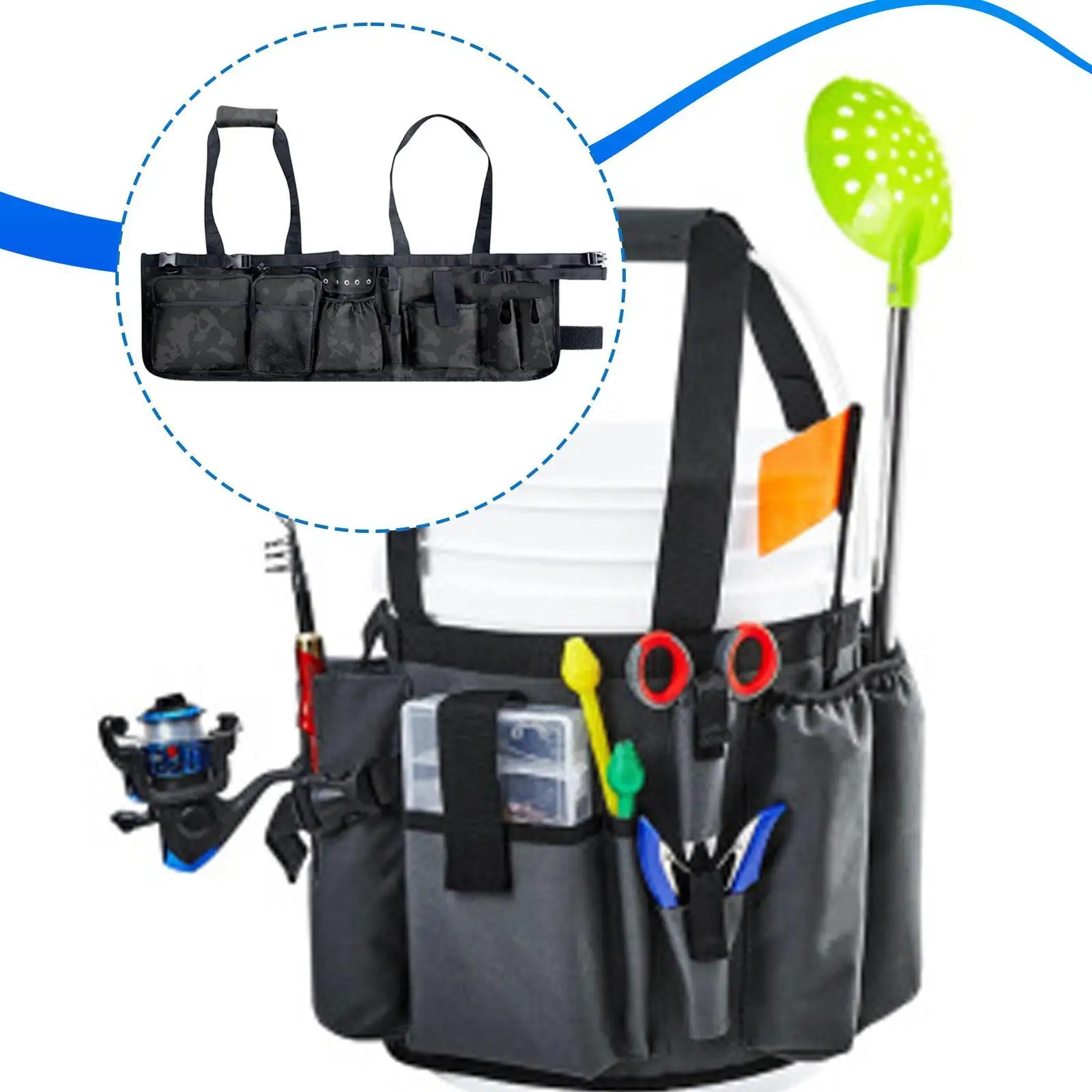 Водонепроницаемый органайзер для рыболовного ведра с держателем для плоскогубцев и несколькими карманами, сумка для рыболовных снастей для 5-галлонного ведра
Водонепроницаемый органайзер для рыболовного ведра с держателем для плоскогубцев и несколькими карманами, сумка для рыболовных снастей для 5-галлонного ведра