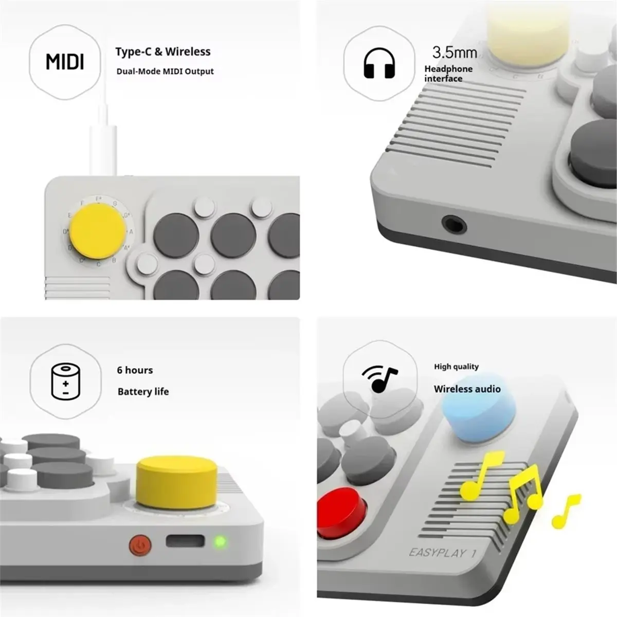 Карманная музыкальная клавиатура, мини-портативный электронный орган, 1500 мАч, миди-пианино, игрушка, подарок для детей
Карманная музыкальная клавиатура, мини-портативный электронный орган, 1500 мАч, миди-пианино, игрушка, подарок для детей