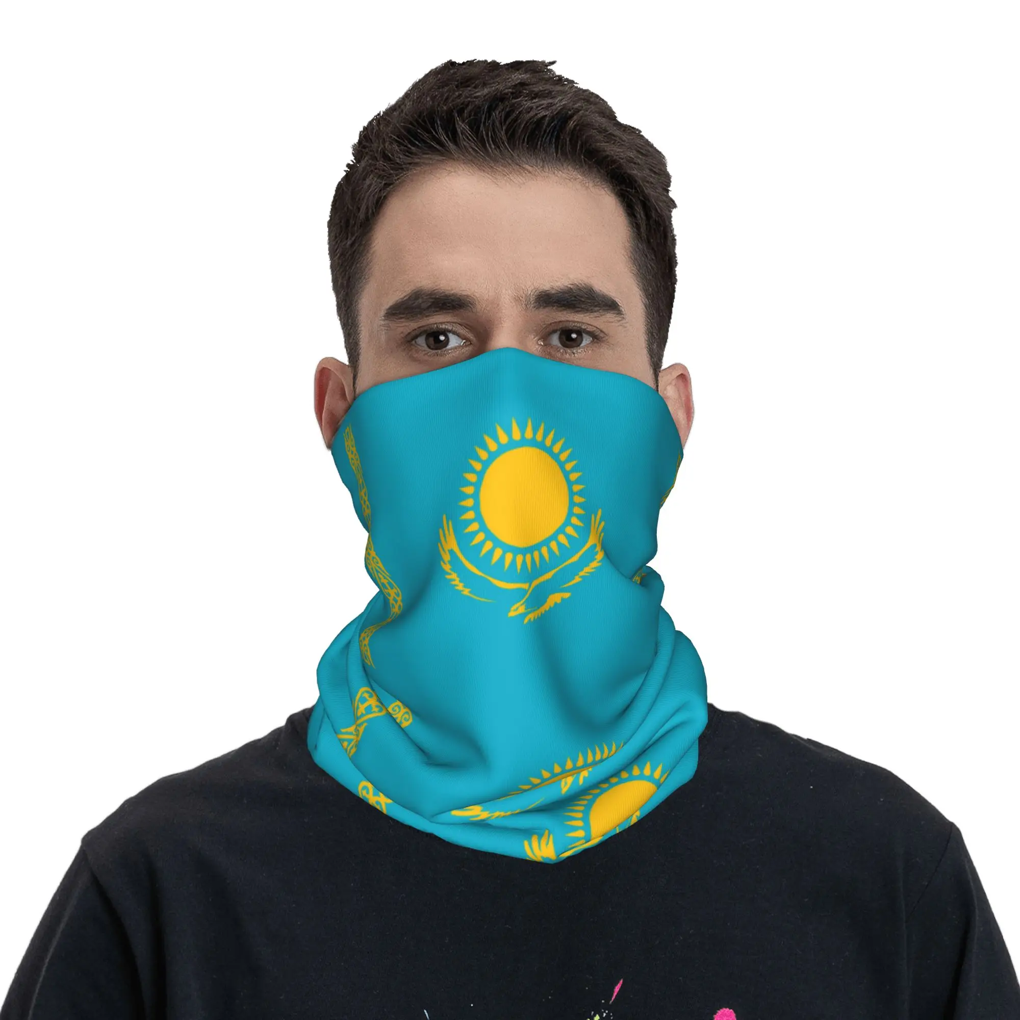 Kazakhstan Flag Emblem Stripe Balaclava Riding Fishing Face Cover Mask Men Fun Anti-UV Cycling Mask Neck Warmer Neck Gaiter
Kazakhstan Flag Emblem Stripe Balaclava Riding Fishing Face Cover Mask Men Fun Anti-UV Cycling Mask Neck Warmer Neck Gaiter