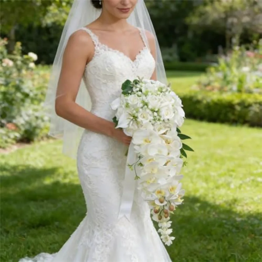 Bridal and bridesmaid wedding bouquet 11.81-inch white calla lily layered bridal bouquet for wedding silk artificial flowers
Bridal and bridesmaid wedding bouquet 11.81-inch white calla lily layered bridal bouquet for wedding silk artificial flowers
