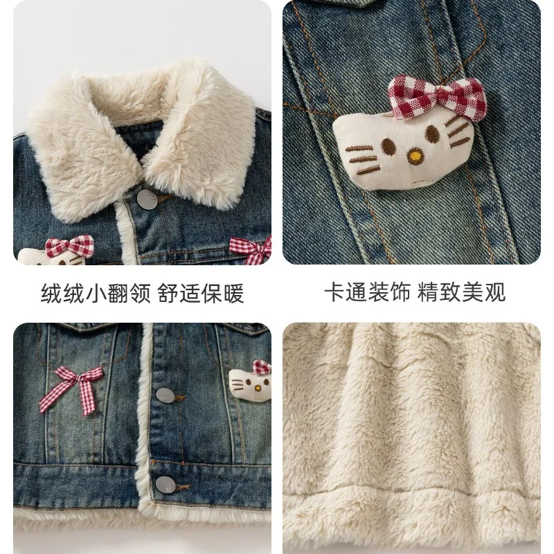 Kawaii Hello Kitty Sanrio Children Cute Cartoon Comfortable Warm Vest Student Fleece Jacket Coat Denim Vest Gift for Kids
Kawaii Hello Kitty Sanrio Children Cute Cartoon Comfortable Warm Vest Student Fleece Jacket Coat Denim Vest Gift for Kids