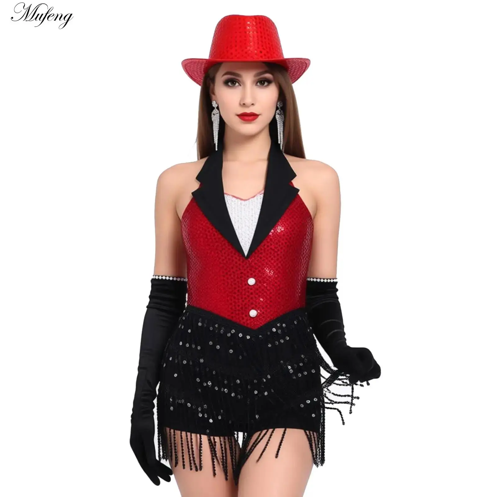 Women Sparkly Sequins Latin Jazz Dance Costume Tuxedo Tango Ballet Gymnastics Leotard Jumpsuit Ballroom Dance Dress Gloves Hat
Women Sparkly Sequins Latin Jazz Dance Costume Tuxedo Tango Ballet Gymnastics Leotard Jumpsuit Ballroom Dance Dress Gloves Hat