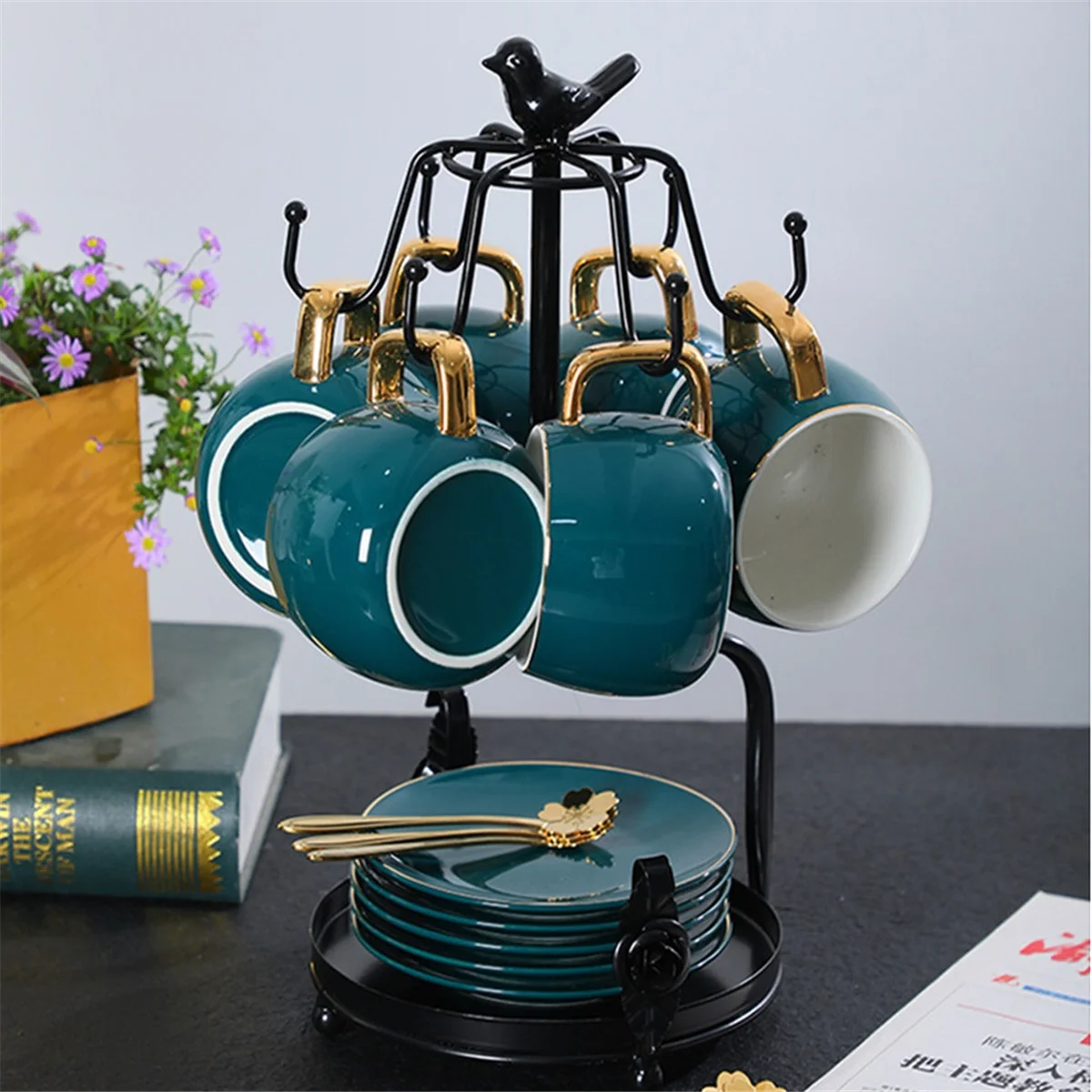 Coffee Cup Holder Tea Cup Storage Rack Tea Cup Rack Stand Freestanding Mug Cup Holders Cups Stand for Kitchen Counter A 
Coffee Cup Holder Tea Cup Storage Rack Tea Cup Rack Stand Freestanding Mug Cup Holders Cups Stand for Kitchen Counter A