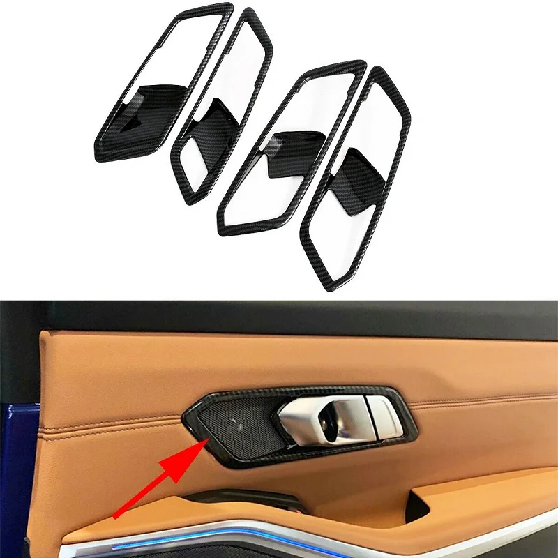 4PCS Carbon Fiber Style ABS Interior Door Handle Bowl Cover Trim For BMW 3 Series G20 2019-2021 Interior Accessories
4PCS Carbon Fiber Style ABS Interior Door Handle Bowl Cover Trim For BMW 3 Series G20 2019-2021 Interior Accessories