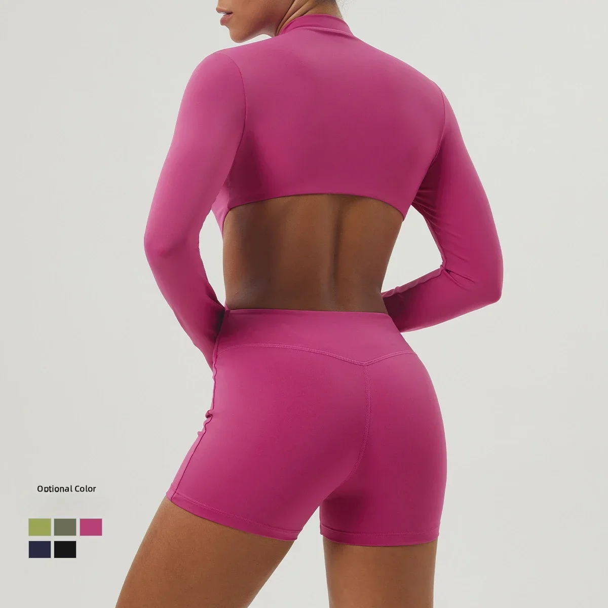 Seamless Yoga Jumpsuits Sports Fitness Hip-lifting Backless Zipper Long-sleeved Onesie Suits Workout Gym Tracksuit for Women
Seamless Yoga Jumpsuits Sports Fitness Hip-lifting Backless Zipper Long-sleeved Onesie Suits Workout Gym Tracksuit for Women