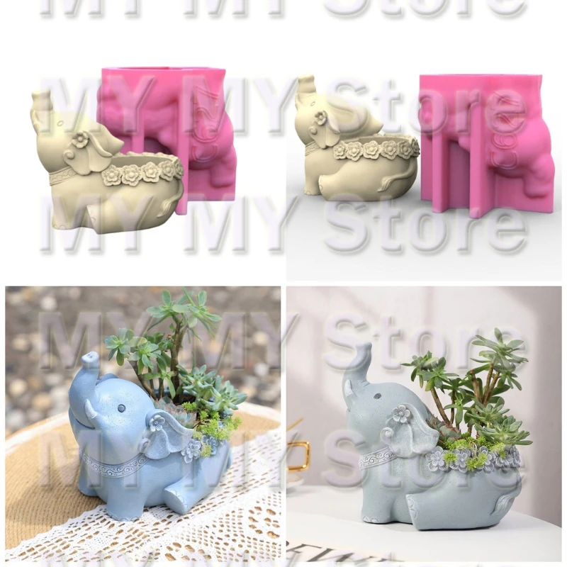 3D Elephant Flowerpot Silicone Mold Epoxy Resin Mold Plant Pots Holder Concrete Plaster Mould DIY Craft
3D Elephant Flowerpot Silicone Mold Epoxy Resin Mold Plant Pots Holder Concrete Plaster Mould DIY Craft