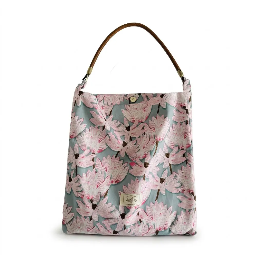 Ladies Vintage Lotus Floral Print Hobo Bag Large Capacity Casual Shoulder Bag with Leather Top Handle Daily Handbag
Ladies Vintage Lotus Floral Print Hobo Bag Large Capacity Casual Shoulder Bag with Leather Top Handle Daily Handbag
