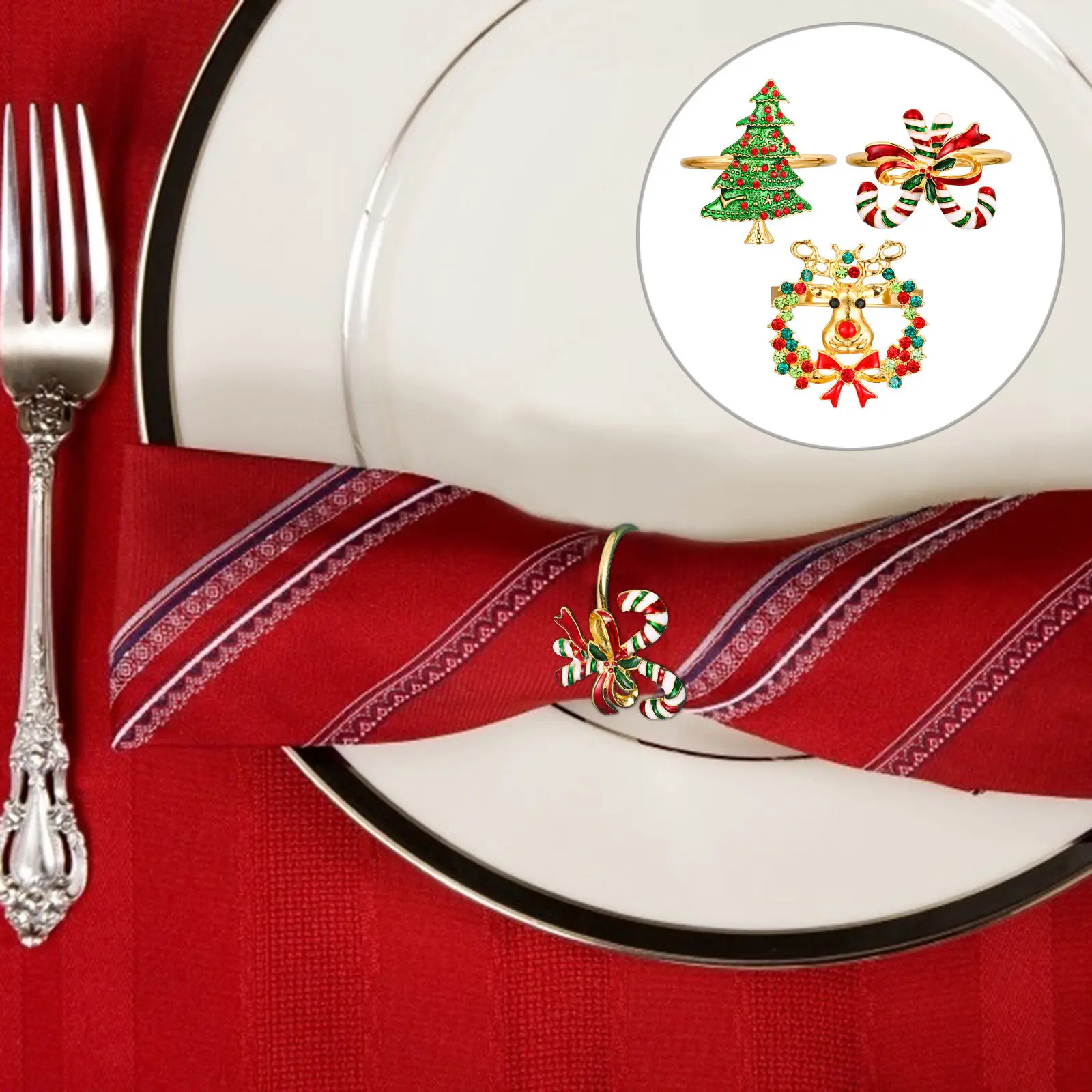 3Pcs Christmas Napkin Rings Alloy Rhinestone Inlay Shiny Festive Table Decor Napkin Holder Xmas Themed Dinner Party Wedding
3Pcs Christmas Napkin Rings Alloy Rhinestone Inlay Shiny Festive Table Decor Napkin Holder Xmas Themed Dinner Party Wedding