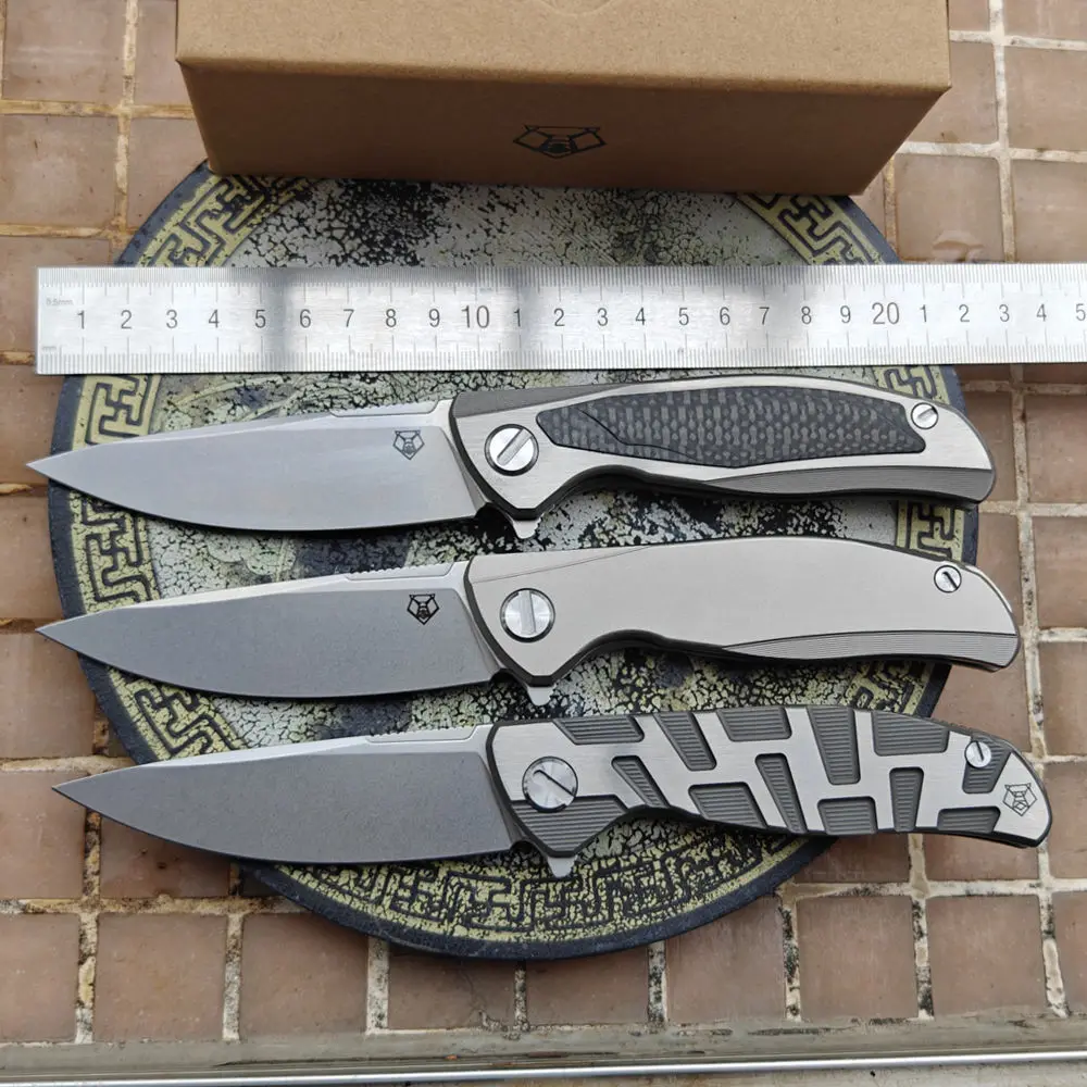 JUFULE Shirogorov F95 F95T Mark M390 Ceramic Bearing Titanium Carbon Fiber Tactical Camping Hunting EDC Tool Folding Blade Knife 
JUFULE Shirogorov F95 F95T Mark M390 Ceramic Bearing Titanium Carbon Fiber Tactical Camping Hunting EDC Tool Folding Blade Knife