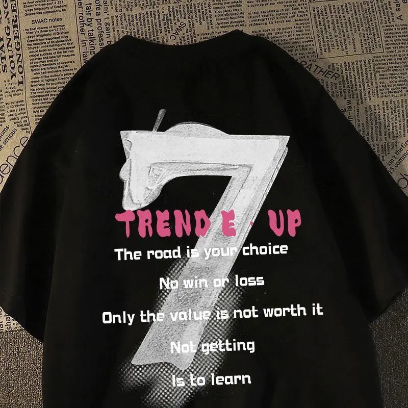 PLUS SIZE American Retro National Trend Brand Digital 7 Short-sleeved T-shirt for Women Loose and Suitable for Summer.
PLUS SIZE American Retro National Trend Brand Digital 7 Short-sleeved T-shirt for Women Loose and Suitable for Summer.