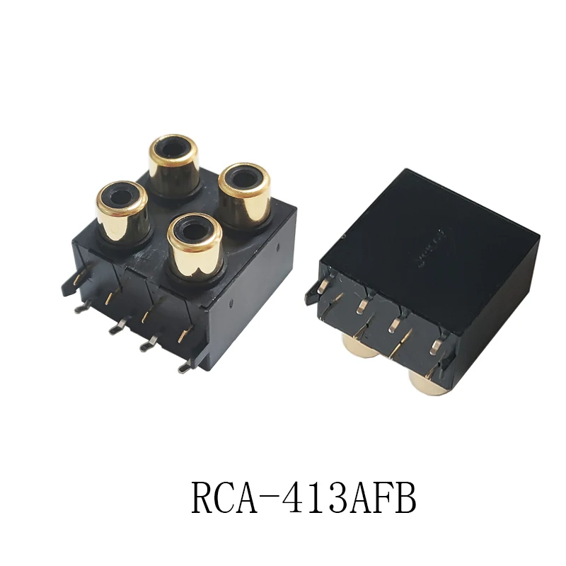 100PCS High Quality Golden RCA-413AFB Connector 4Holes Stereo Audio Jack 90 Degree Sealed 8Pin AV Audio Female Input Socket
100PCS High Quality Golden RCA-413AFB Connector 4Holes Stereo Audio Jack 90 Degree Sealed 8Pin AV Audio Female Input Socket