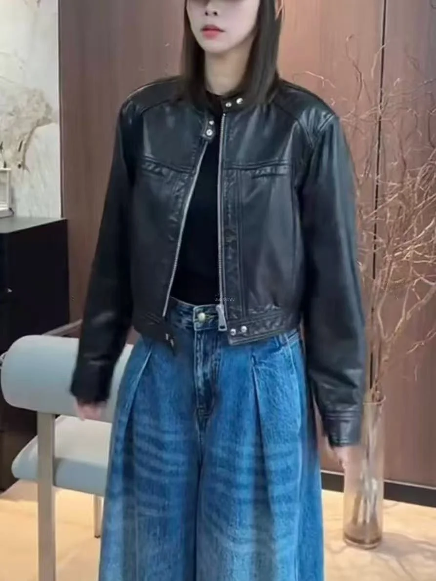 Ning 2025 Spring New Sle ort Genuine Leather Jaet Women's High-End Feeling Small Size eepskin Faux Leather
Ning 2025 Spring New Sle ort Genuine Leather Jaet Women's High-End Feeling Small Size eepskin Faux Leather