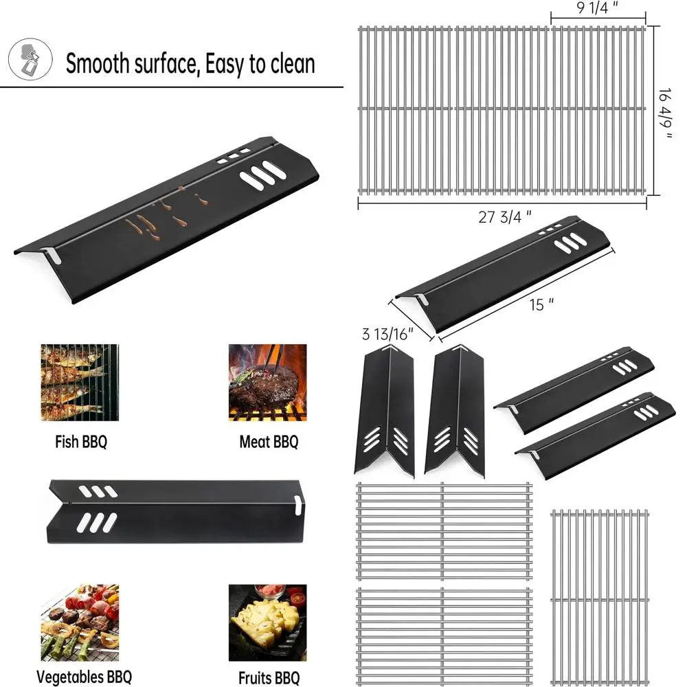 4 Burner Dyna Glo Gas Grill Heat Plates Replacement for DGF493BNP, DGB494SPB Models, Compatible with BY13-101-001-12, BY14-101-0
4 Burner Dyna Glo Gas Grill Heat Plates Replacement for DGF493BNP, DGB494SPB Models, Compatible with BY13-101-001-12, BY14-101-0