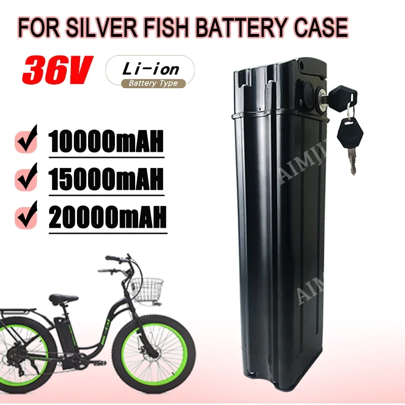 36V 10000mAH/15000mAH/20000mAH Lithium Silver Fish Batterie Akku for 250W 500W 750W 1000W Li-ion Battery Pack
36V 10000mAH/15000mAH/20000mAH Lithium Silver Fish Batterie Akku for 250W 500W 750W 1000W Li-ion Battery Pack