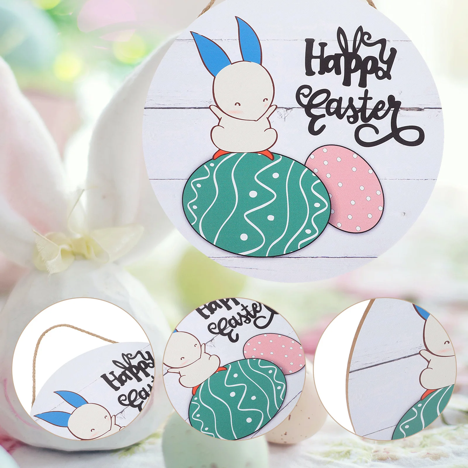 Round Easter Wood Sign Happy Easter Wooden Hanging Plaque for Front Door Wall Decor Porch Decoration Festival Home Scene Pendant
Round Easter Wood Sign Happy Easter Wooden Hanging Plaque for Front Door Wall Decor Porch Decoration Festival Home Scene Pendant
