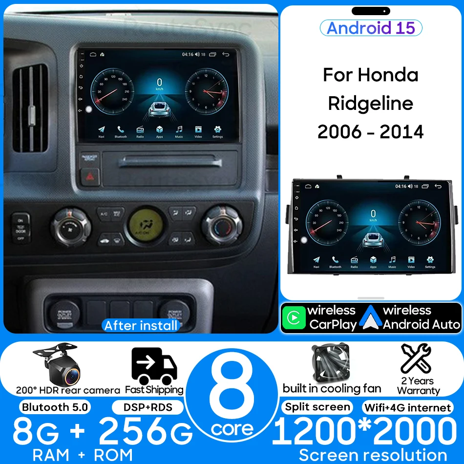 Android Auto CarPlay For Honda Ridgeline 2006 - 2014 Car Radio Multimedia Video Player Navigation GPS Head Unit Wifi NO 2din DVD
Android Auto CarPlay For Honda Ridgeline 2006 - 2014 Car Radio Multimedia Video Player Navigation GPS Head Unit Wifi NO 2din DVD
