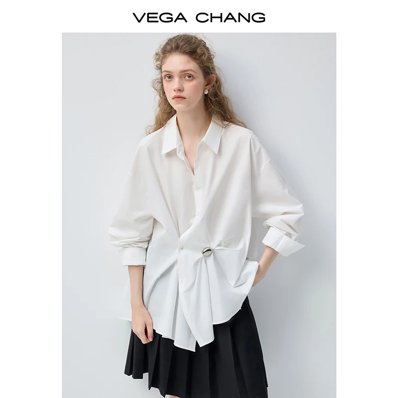 Новая женская рубашка Vega Chang для весны и осени с асимметричным дизайном и свободным кроем
Новая женская рубашка Vega Chang для весны и осени с асимметричным дизайном и свободным кроем