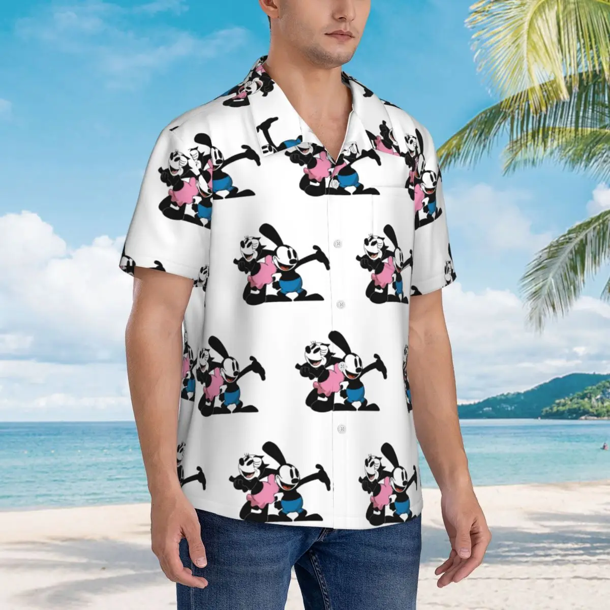 Oswald And Ortensia Hawaiian Shirts Casual Men Short Sleeve Shirt for Summer Beach Men's Lapel Tops
Oswald And Ortensia Hawaiian Shirts Casual Men Short Sleeve Shirt for Summer Beach Men's Lapel Tops