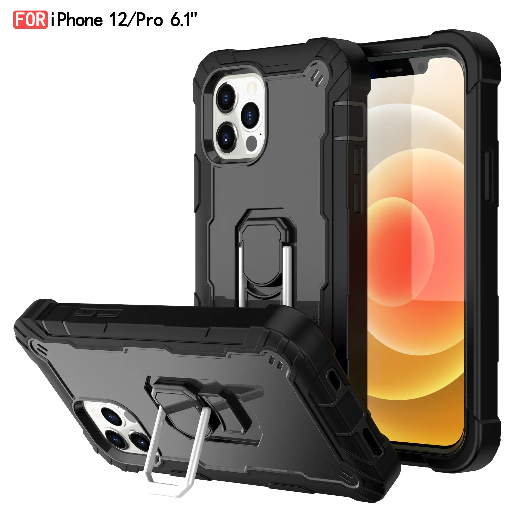 Shockproof Rugged Ring Stand Cover Fundas For iPhone 11 12 Pro Max Xs XR X 8 7 6 Plus SE 2020 2022 Case TPU Bumper Plastic Shell
Shockproof Rugged Ring Stand Cover Fundas For iPhone 11 12 Pro Max Xs XR X 8 7 6 Plus SE 2020 2022 Case TPU Bumper Plastic Shell