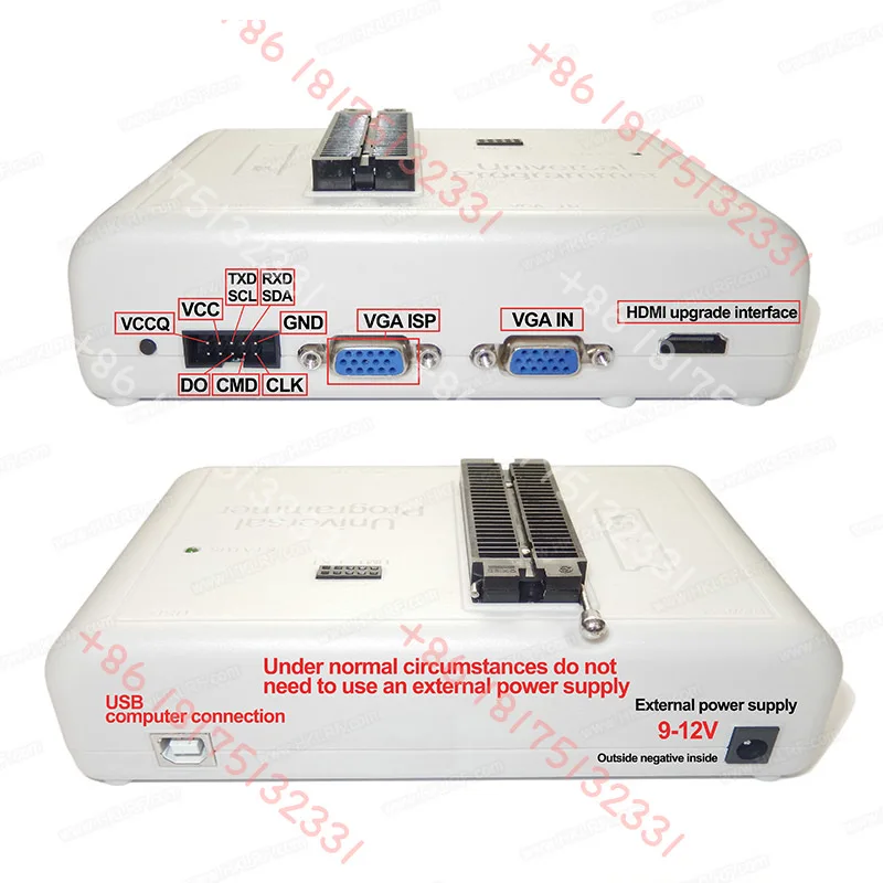 RT809H Universal Programmer EMMC-Nand FLASH USB Programmer with 50 Adapters
RT809H Universal Programmer EMMC-Nand FLASH USB Programmer with 50 Adapters