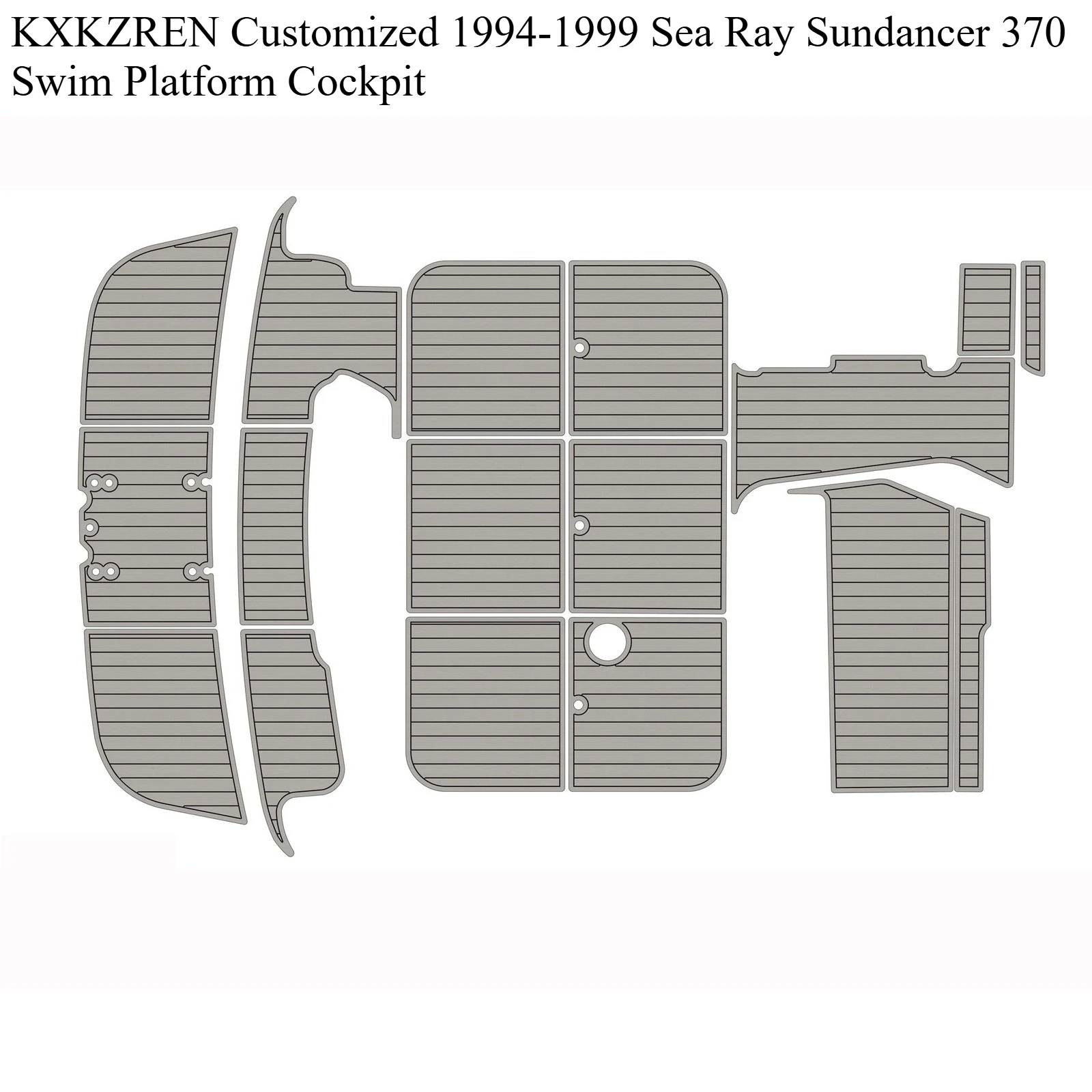 KXKZREN Customized 1994-1999 Sea Ray Sundancer 370 Swim Platform Cockpit Non-slip Yacht Boat EVA Foam Faux Teak Deck Sheet Pad
KXKZREN Customized 1994-1999 Sea Ray Sundancer 370 Swim Platform Cockpit Non-slip Yacht Boat EVA Foam Faux Teak Deck Sheet Pad