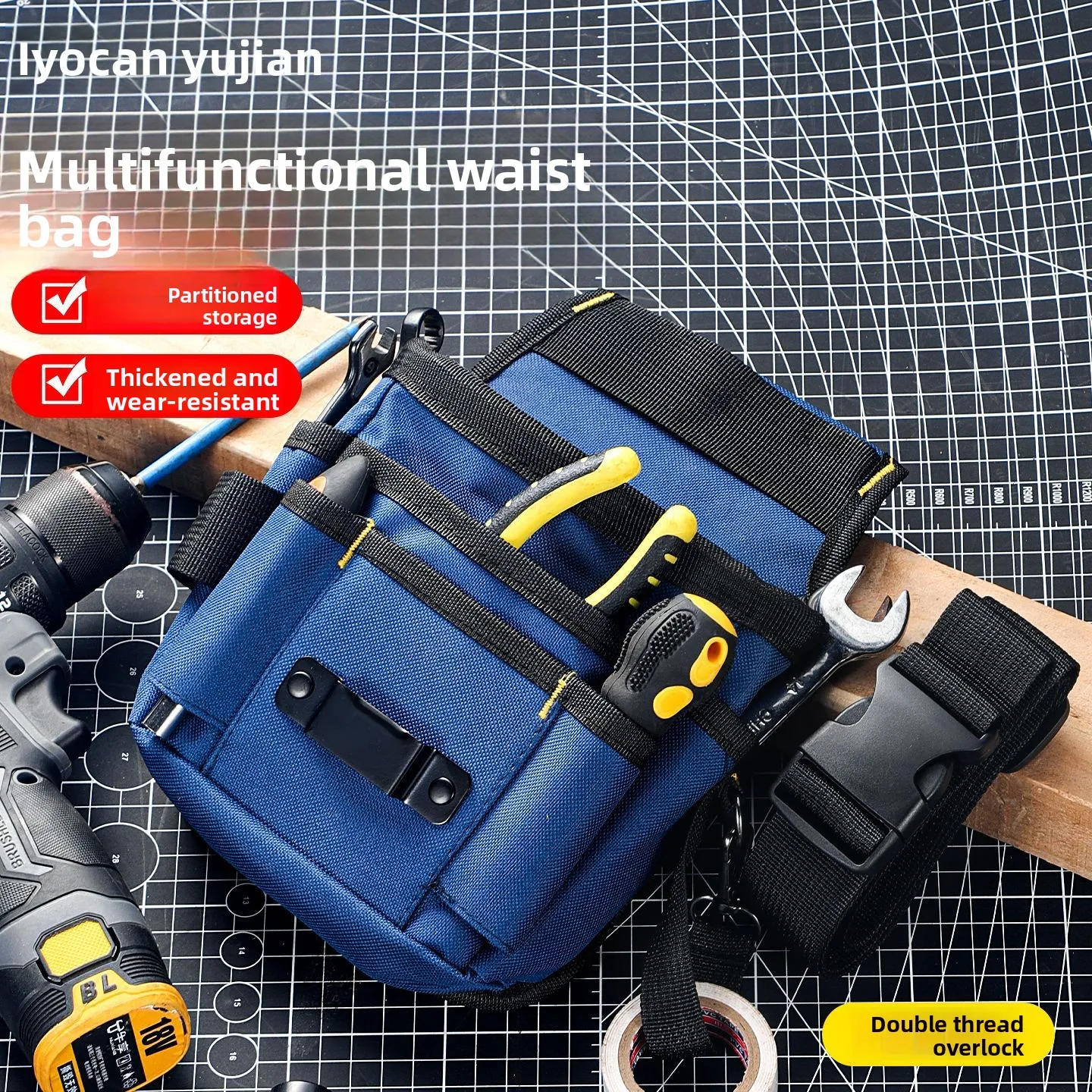 Multi-functional Electrician Tool Waist Bag Heavy Duty Oxford Fabric Durable Wear Resistant Layered Storage Organizer for Wor
Multi-functional Electrician Tool Waist Bag Heavy Duty Oxford Fabric Durable Wear Resistant Layered Storage Organizer for Wor
