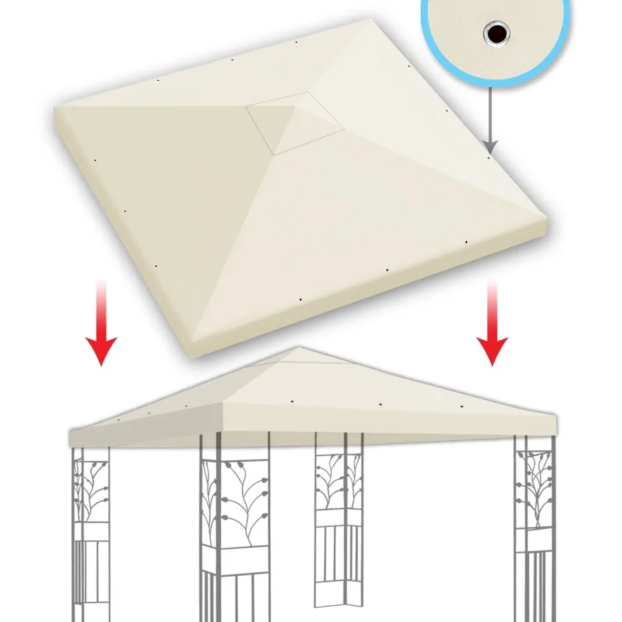 10x10 FT Gazebo Replacement Canopy Top Single Tier Canopy Top Cover Ecru
10x10 FT Gazebo Replacement Canopy Top Single Tier Canopy Top Cover Ecru