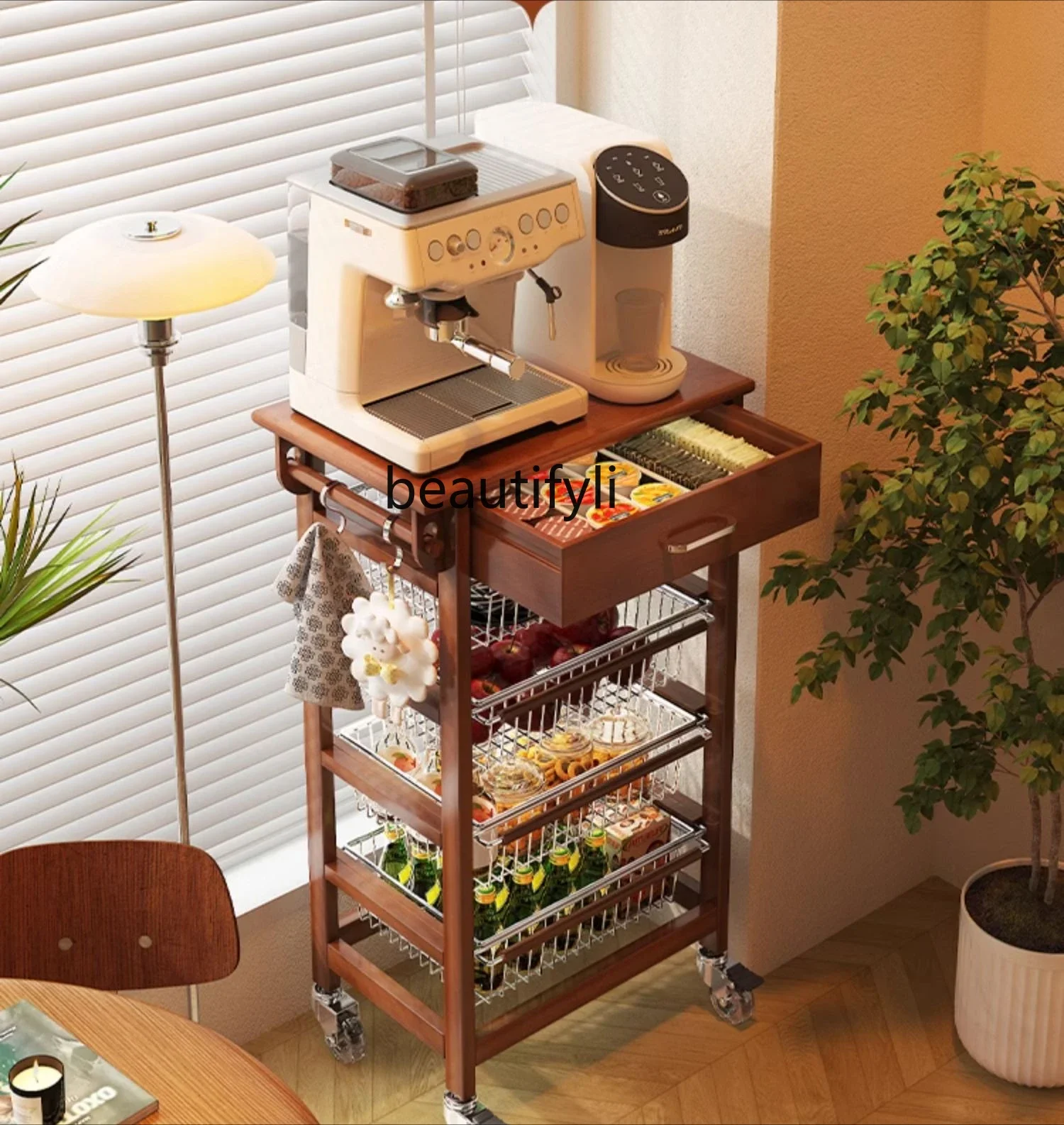 Medieval shelf Floor-to-ceiling dining side cabinet Multi-layer drawer storage Fruit and vegetable storage rack Mobile cart
Medieval shelf Floor-to-ceiling dining side cabinet Multi-layer drawer storage Fruit and vegetable storage rack Mobile cart