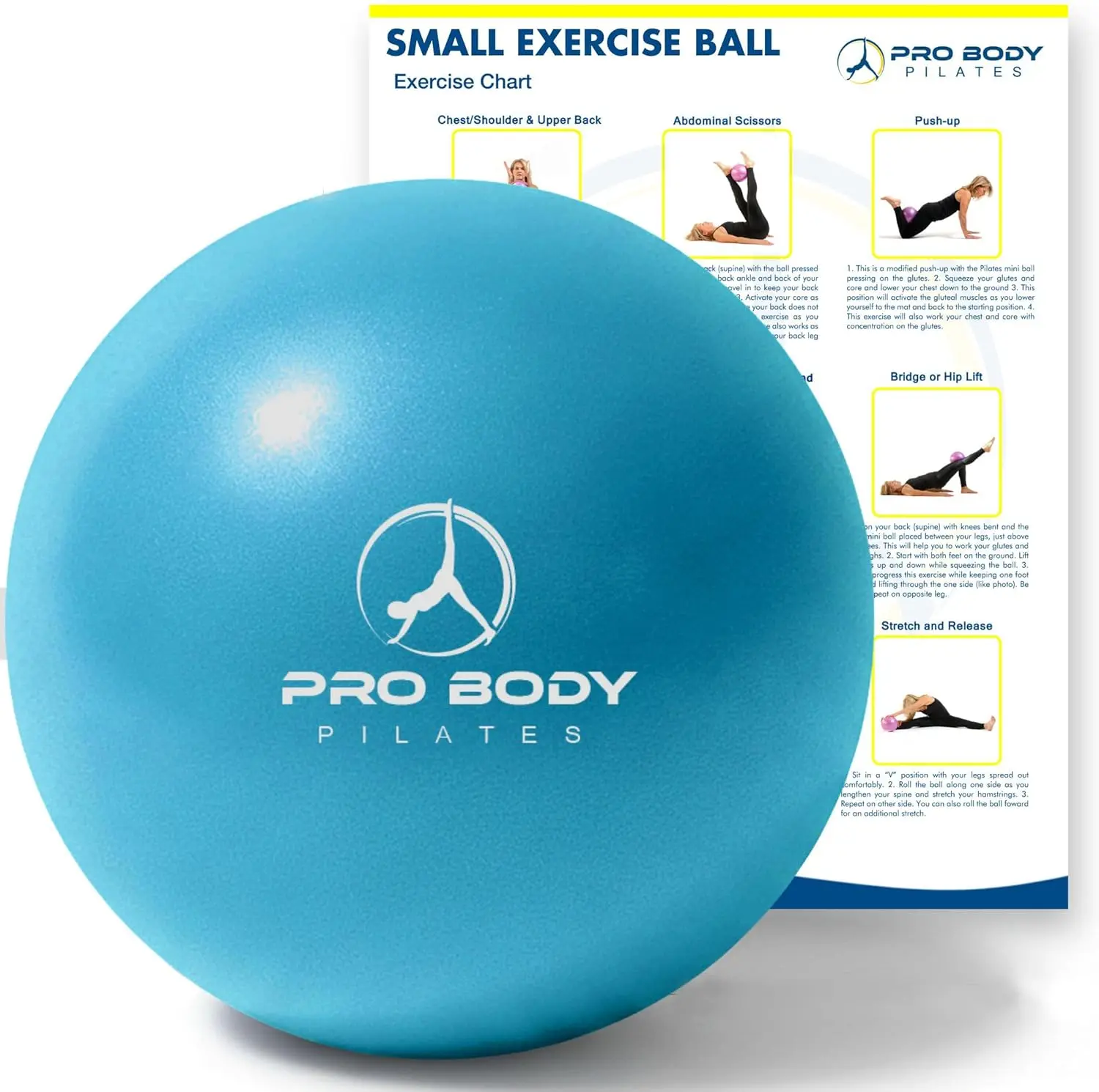 Pilates Ball 9 Inch - Small Exercise Ball for Core Strength, Stability, Barre, Yoga & Physical Therapy, Anti-Burst
Pilates Ball 9 Inch - Small Exercise Ball for Core Strength, Stability, Barre, Yoga & Physical Therapy, Anti-Burst