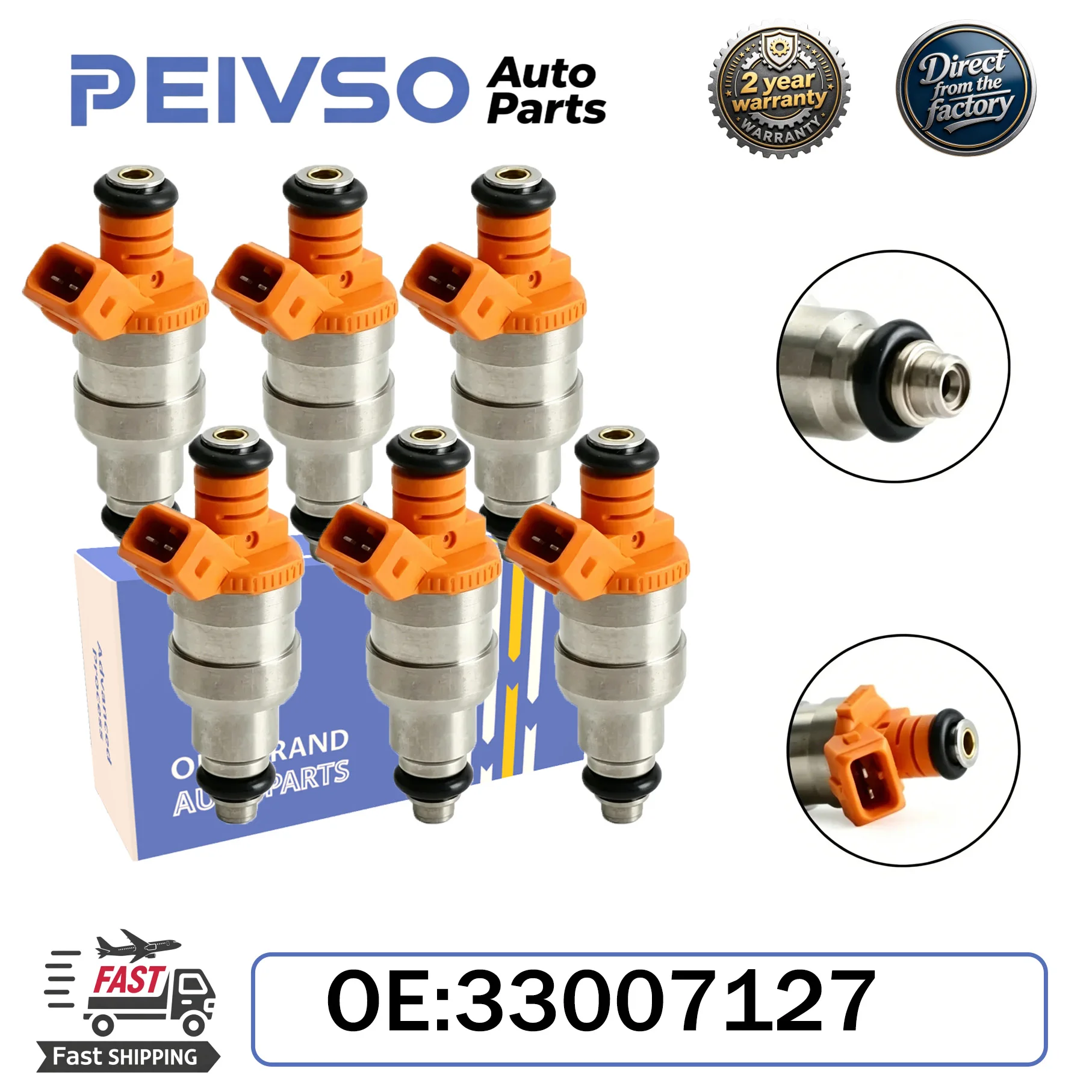 PEIVSO 6PCS High Quality Fuel Injectors 33007127 53003956 FJ26 FJ124 For Wrangler Cherokee YJ 1987-1998 I6 4.0L
PEIVSO 6PCS High Quality Fuel Injectors 33007127 53003956 FJ26 FJ124 For Wrangler Cherokee YJ 1987-1998 I6 4.0L