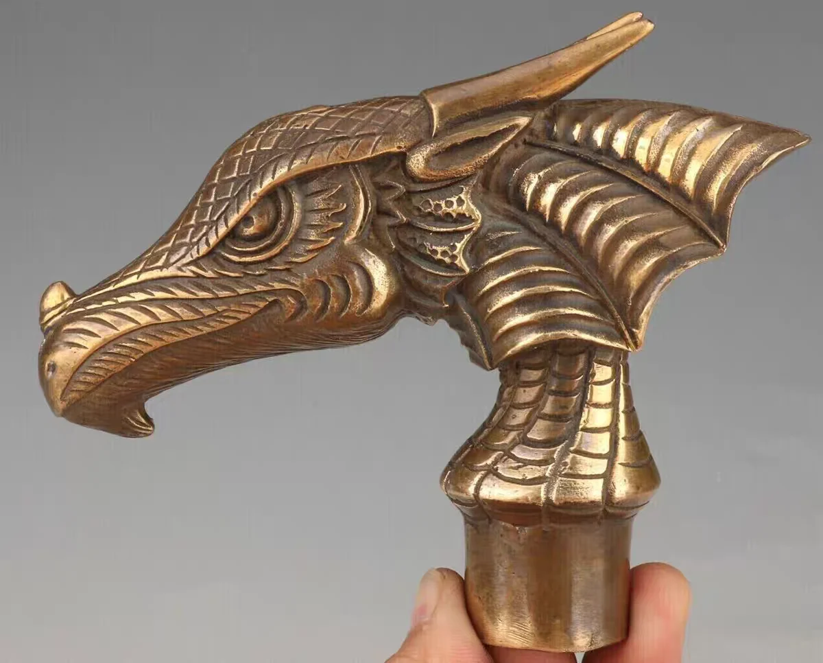Solid Brass Dragon Head Statue Walking Stick Cane Handle Top Topper Collection
Solid Brass Dragon Head Statue Walking Stick Cane Handle Top Topper Collection