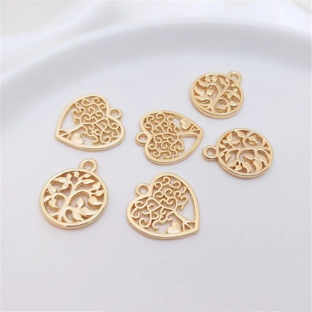 14K Gold Plated Accessories: Tree of Life pendant, Lucky tree, heart-shaped pendant, DIY pendant
14K Gold Plated Accessories: Tree of Life pendant, Lucky tree, heart-shaped pendant, DIY pendant