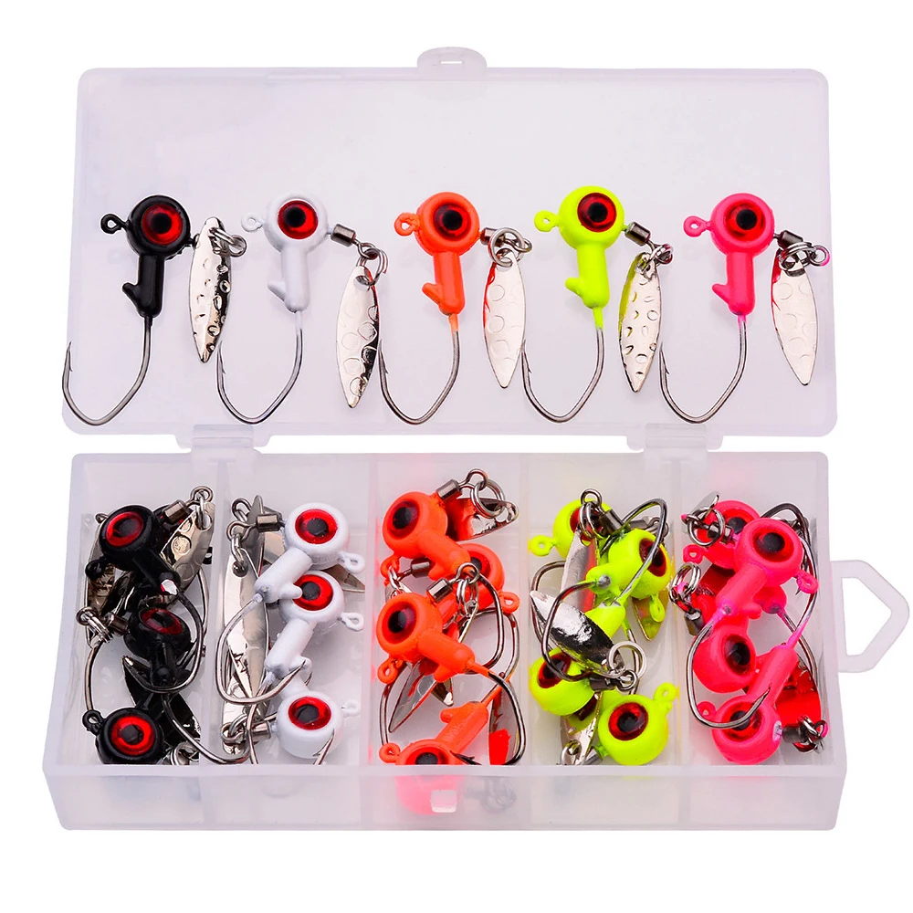 25PCS/box Jig Head Hook 1.4g 1.6g 3g Fishing Hook colored Jig Lure Hard Baits Soft Worm Fishing Tackle For Soft Worm Fishing
25PCS/box Jig Head Hook 1.4g 1.6g 3g Fishing Hook colored Jig Lure Hard Baits Soft Worm Fishing Tackle For Soft Worm Fishing