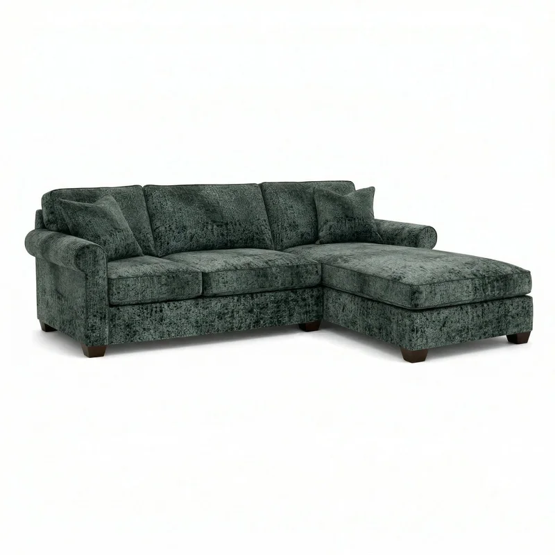 L-Shaped Sectional Sofa – USA Made, 5-Day Shipping, Custom Fabric, Green Velvet Antique Charcoal
L-Shaped Sectional Sofa – USA Made, 5-Day Shipping, Custom Fabric, Green Velvet Antique Charcoal