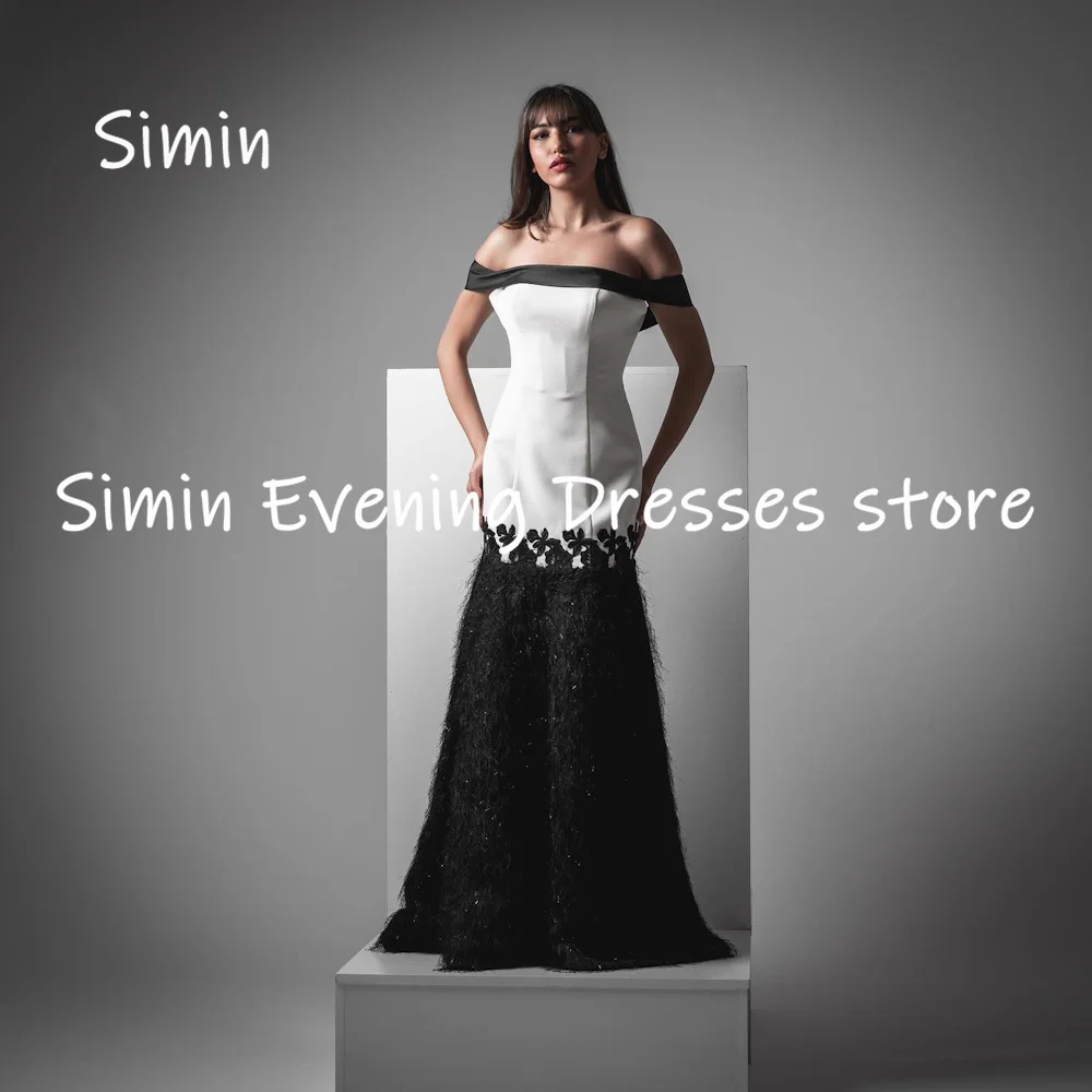 Simin Satin A-line Off-the-shoulder Neckline Feathers Formal Prom Gown Floor-length Evening Elegant Party dresses for women 2023
Simin Satin A-line Off-the-shoulder Neckline Feathers Formal Prom Gown Floor-length Evening Elegant Party dresses for women 2023