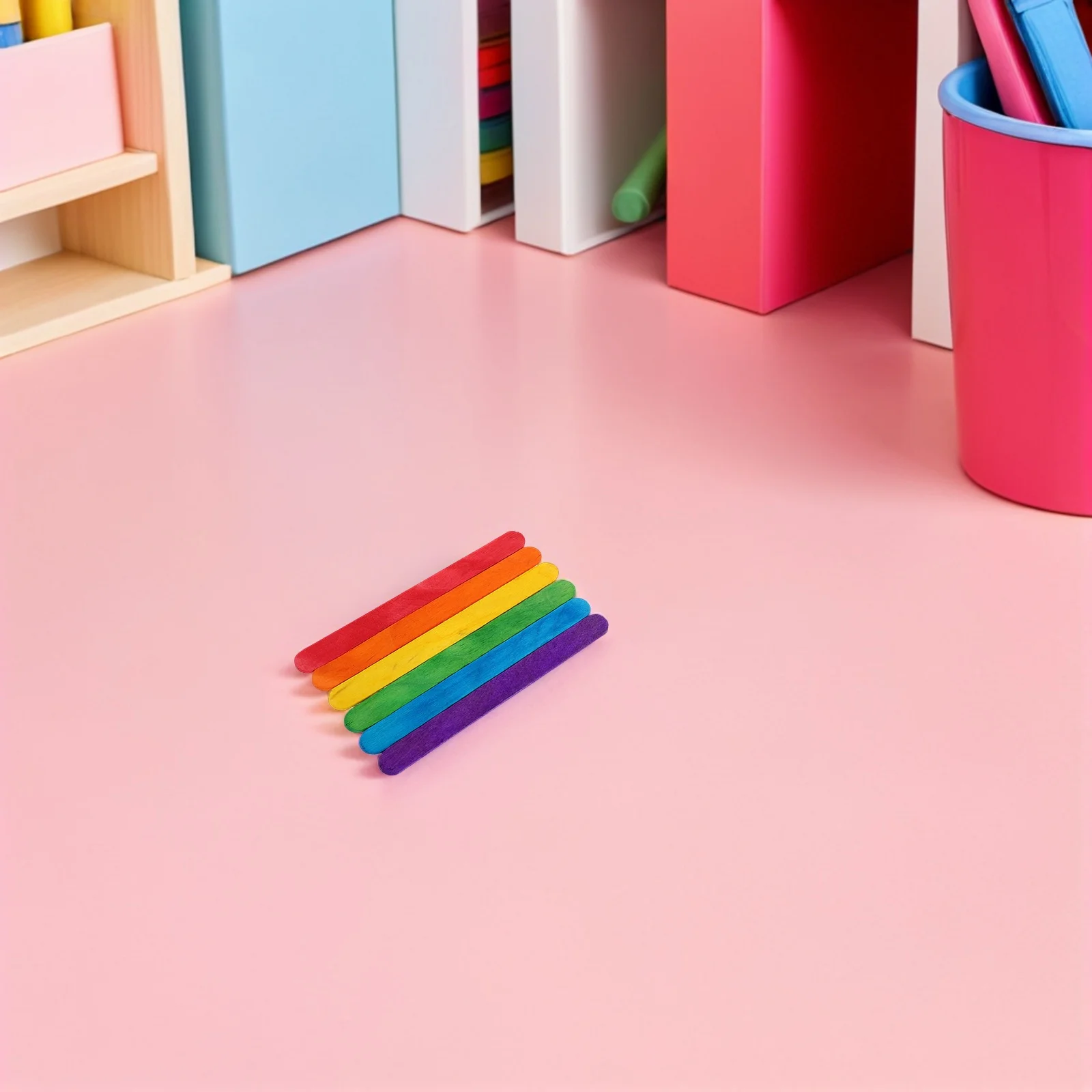 500pcs Children Craft Materials Colored Jumbo Wooden Sticks Rainbow Popsicle For Diy Dessert Cake Projects Supplies
500pcs Children Craft Materials Colored Jumbo Wooden Sticks Rainbow Popsicle For Diy Dessert Cake Projects Supplies