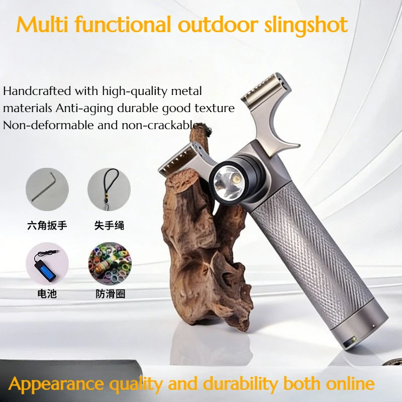 Metal Flashlight with High Precision and Powerful Alloy Dragon Tooth Slingshot - Portable Outdoor Hunting Equipment
Metal Flashlight with High Precision and Powerful Alloy Dragon Tooth Slingshot - Portable Outdoor Hunting Equipment