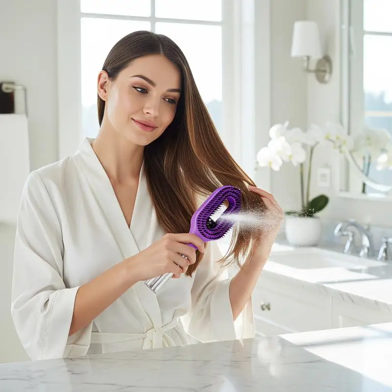 Detangling Spray Hair Brush With Soft Anti Static Bristles And Refillable Tank Perfect For Daily Hair Styling Home Travel
Detangling Spray Hair Brush With Soft Anti Static Bristles And Refillable Tank Perfect For Daily Hair Styling Home Travel