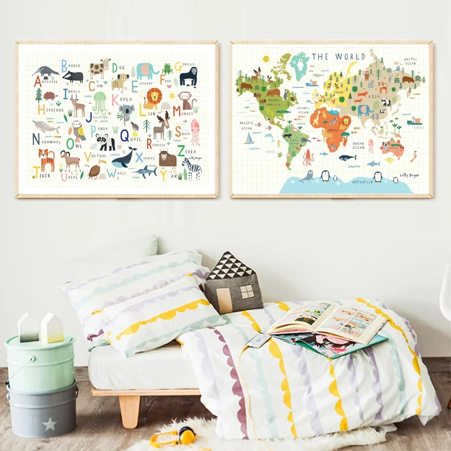Nordic Cute Alphabet Jungle Animals Wall Art Canvas Painting - Living Room Decor Posters And Prints Collection
Nordic Cute Alphabet Jungle Animals Wall Art Canvas Painting - Living Room Decor Posters And Prints Collection
