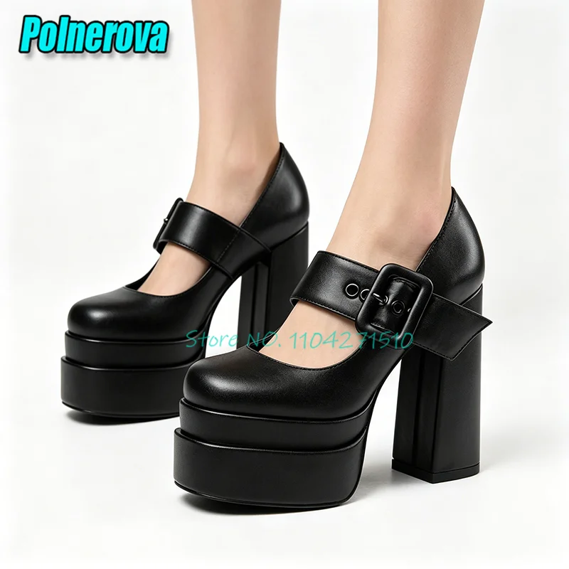 Round Toe Platform Chunky Heel Mary Jane Shoes Elegant Women High Heels Black Leather Buckle Thick Soled Pumps Party Dress Shoes
Round Toe Platform Chunky Heel Mary Jane Shoes Elegant Women High Heels Black Leather Buckle Thick Soled Pumps Party Dress Shoes