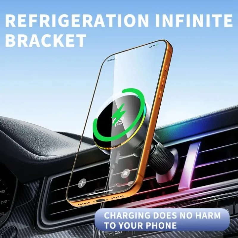 Magnetic Cooling Car Wireless Charger RGB Ambient Light Phone Holder Fast Charging Auto Mount Smartphone Bracket Accessory
Magnetic Cooling Car Wireless Charger RGB Ambient Light Phone Holder Fast Charging Auto Mount Smartphone Bracket Accessory