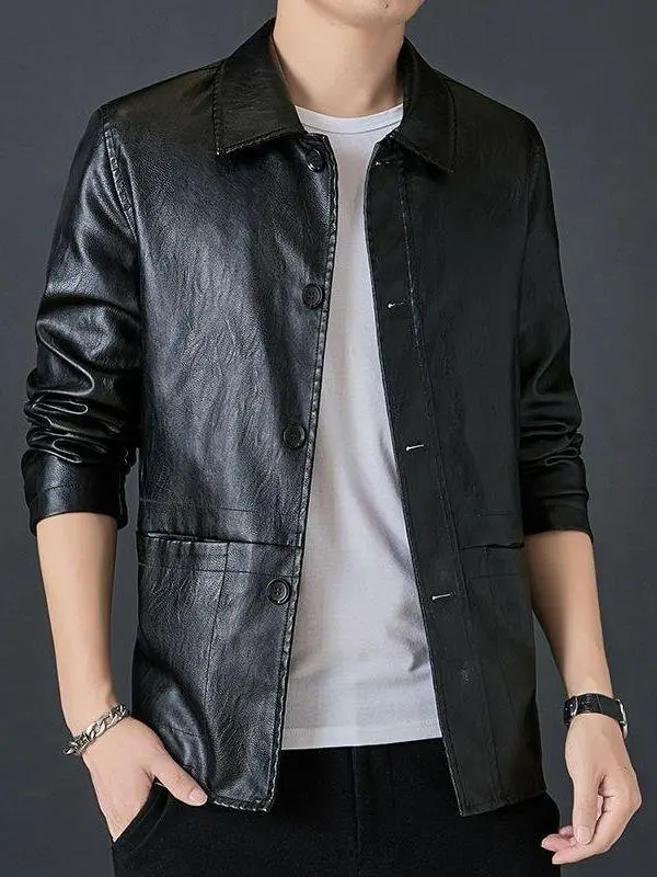 Кожаная куртка Thiened для мужчин, демисезонная, на подкладке, больших размеров, на молнии, с длинными рукавами, стиль CleanFit
Кожаная куртка Thiened для мужчин, демисезонная, на подкладке, больших размеров, на молнии, с длинными рукавами, стиль CleanFit